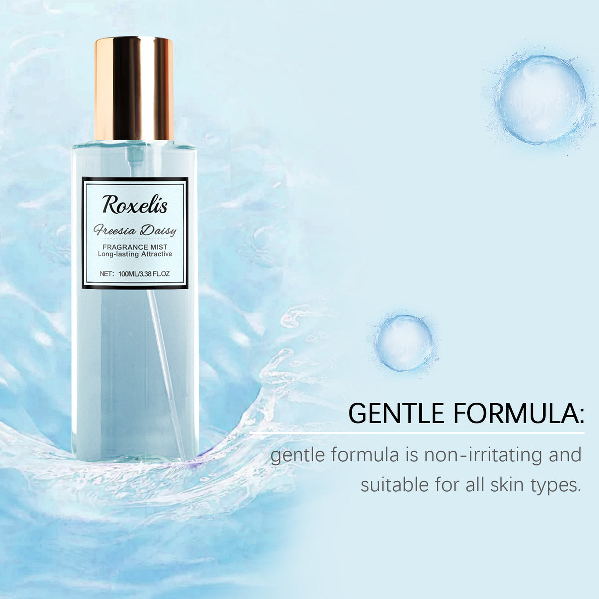Roxelis Freesia Daisies Romantic Body Fragrance for Women – Light & Long-Lasting