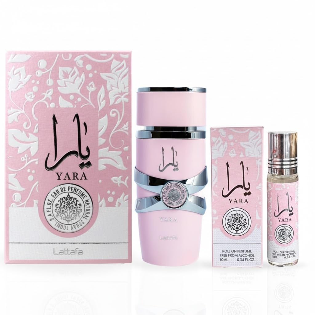 Lattafa Yara Fragrance Bundle for Women – EDP Spray + Perfume Oil, 2-Piece Set