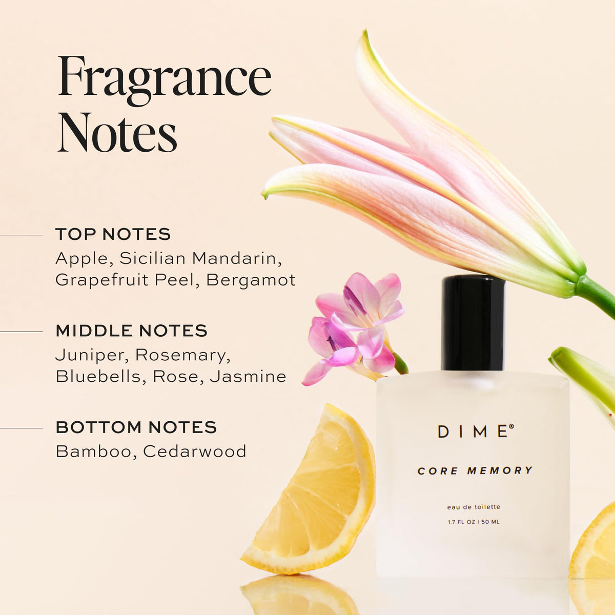 Sweet Floral Eau de Toilette for Women – Bergamot, Vanilla Orchid & Coconut, 50ml