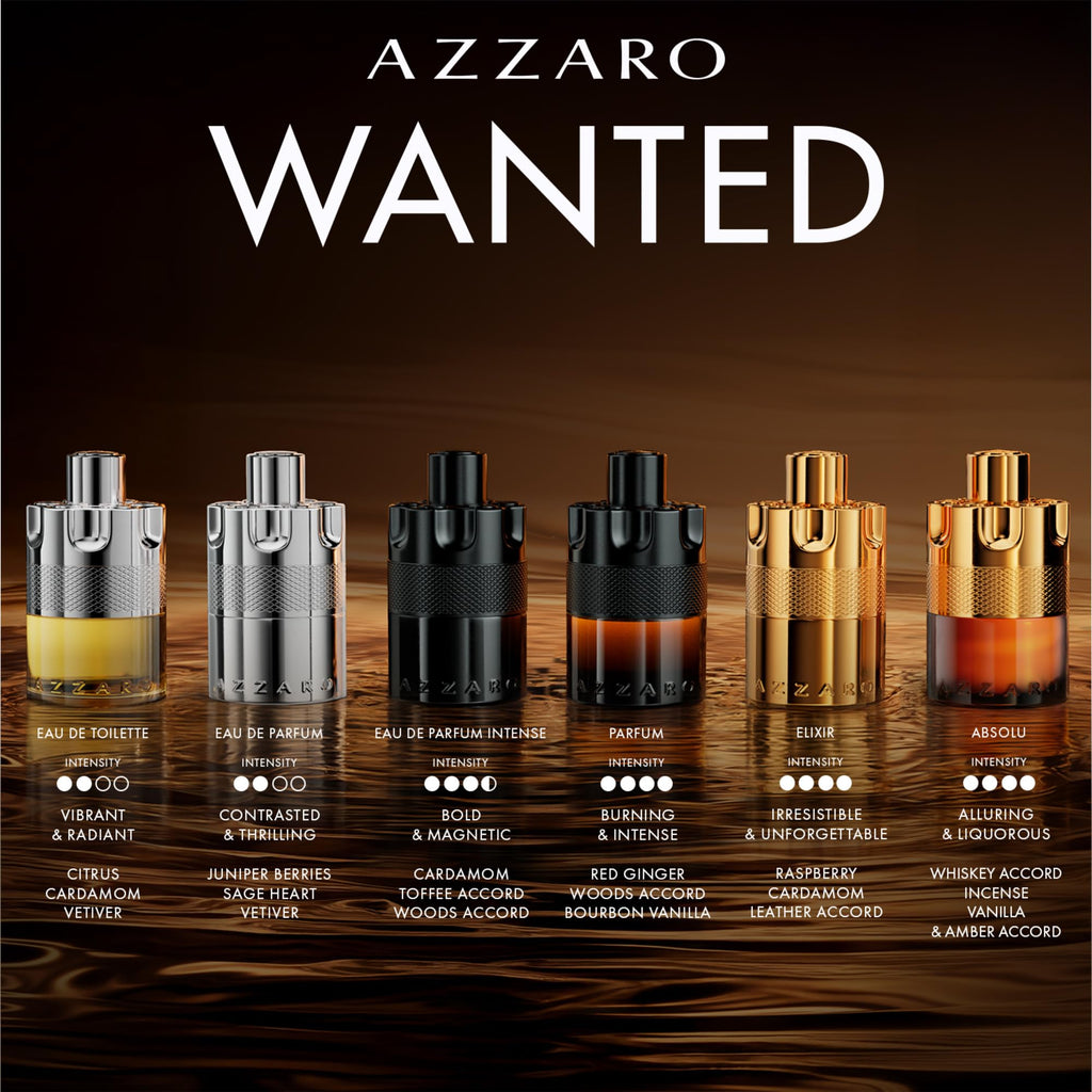 Azzaro The Most Wanted Parfum - Intense Mens Cologne - Spicy & Seductive Fragrance for Date Night - Lasting Wear - Irresistible Luxury Perfumes for Men