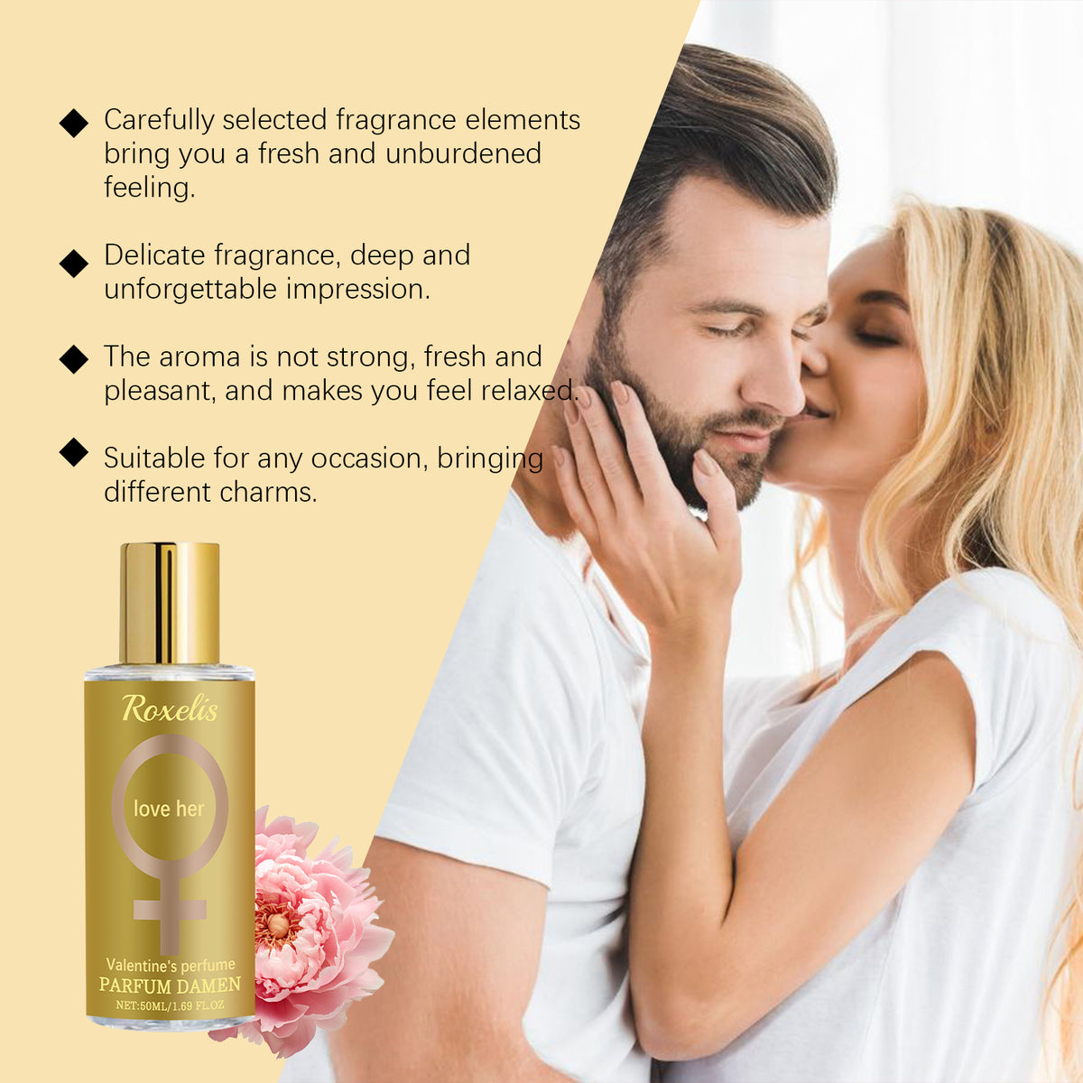 Roxelis Valentine's Day Women’s Fragrance – Light, Fresh & Romantic Perfume