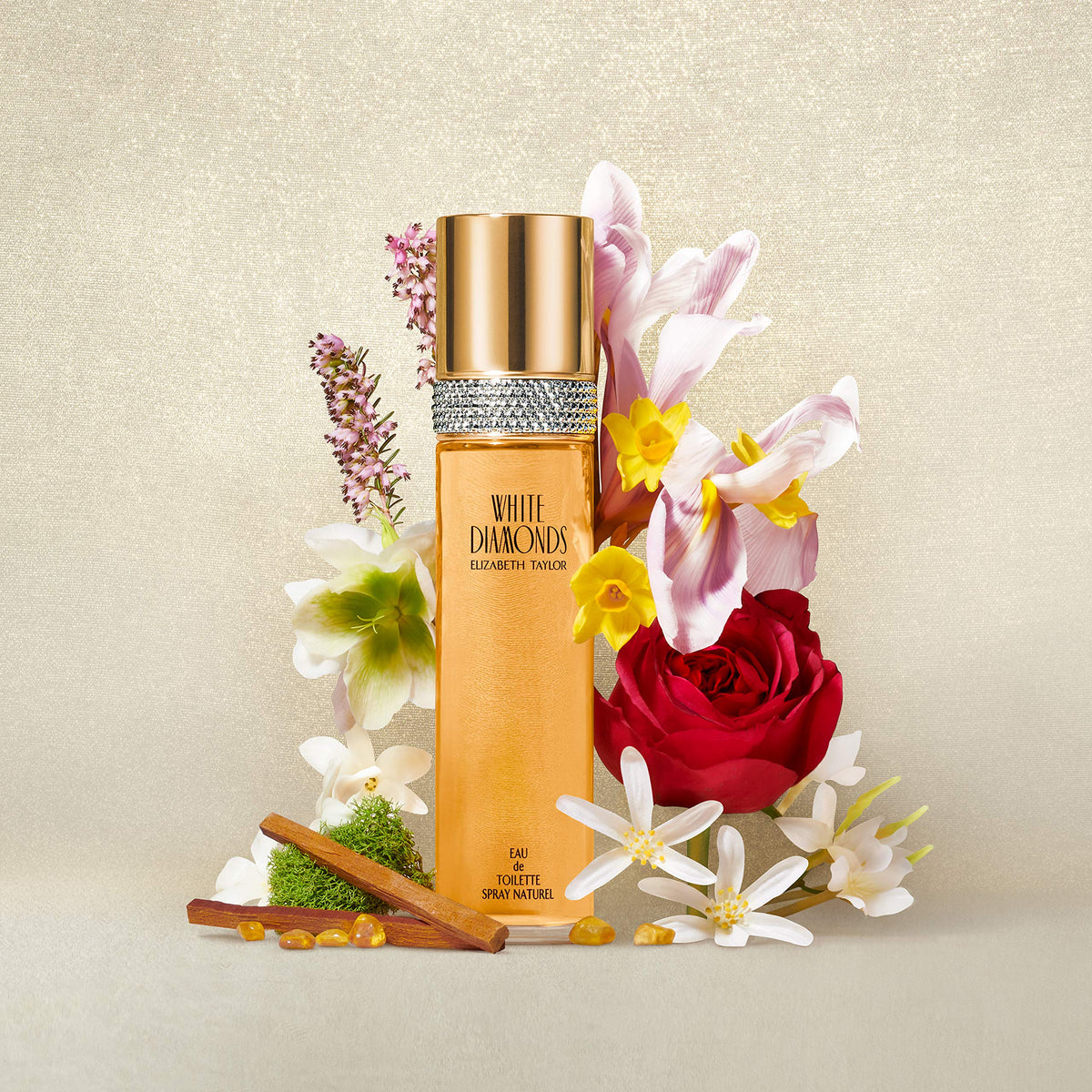 Elizabeth Taylor White Diamonds Women's Perfume, Long-Lasting Floral Fragrance for Her, Eau de Toilette EDT Spray, 3.3 fl oz
